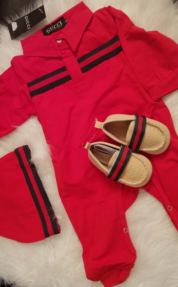 Gucci baby outfit 6-9mo boy or girl